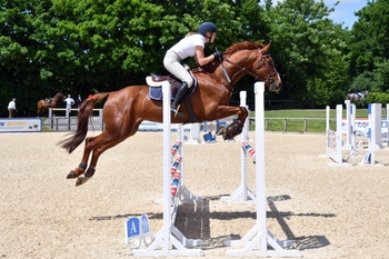 Gemma Blackmur wins the Equissage Pulse Senior British Novice Second Round at Coombelands Equestrian Centre
